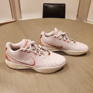 Nike Lebron 21 Akoya. Men's Athletic Shoes - White and Orange